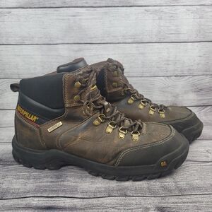 CAT Mens Threshold P90935 Waterproof Steel Toe Work Boot Real Brown Size 11 M